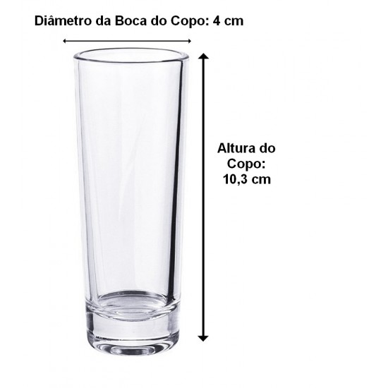 Copo 65ml 10cm Para Vodka Titanium